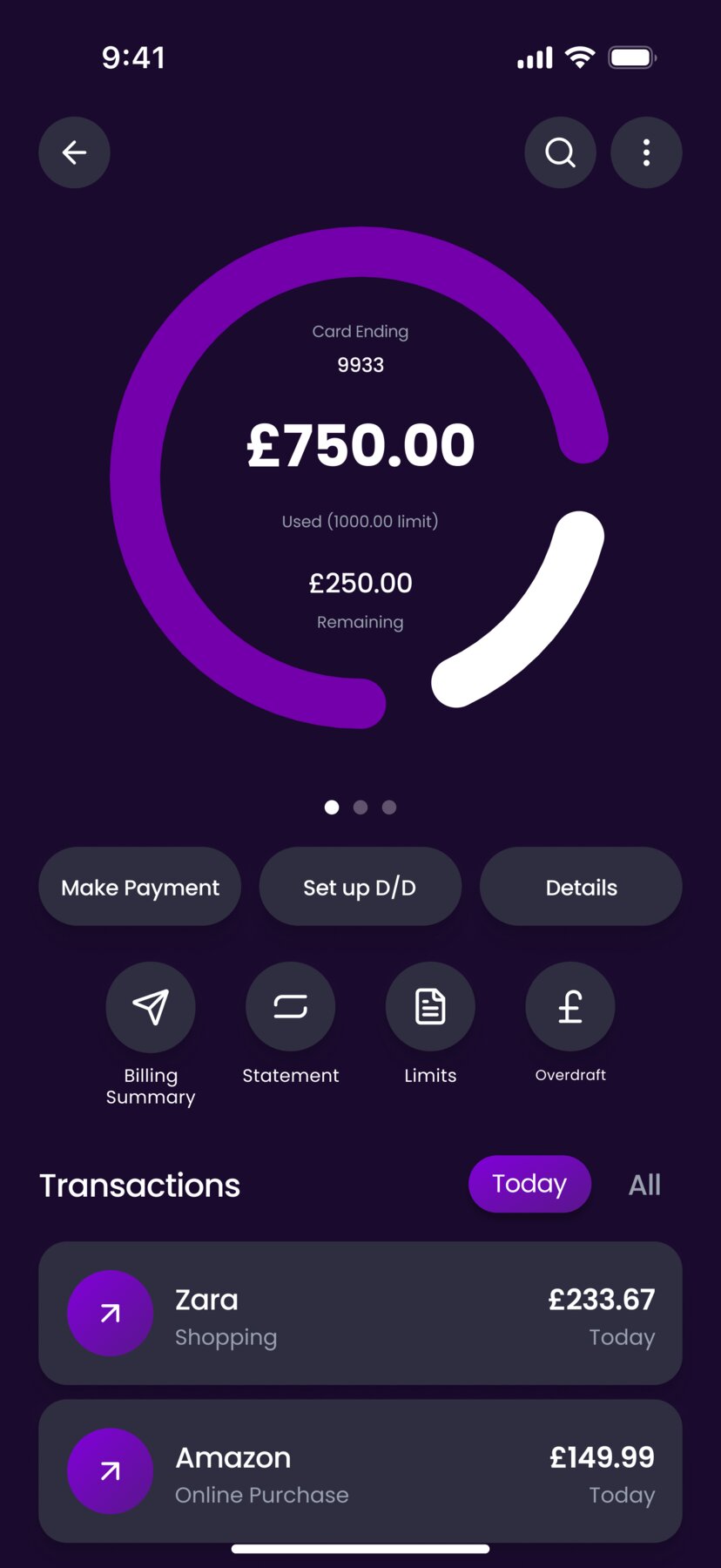 ACO Bank simplified payment interface with improved accessibility